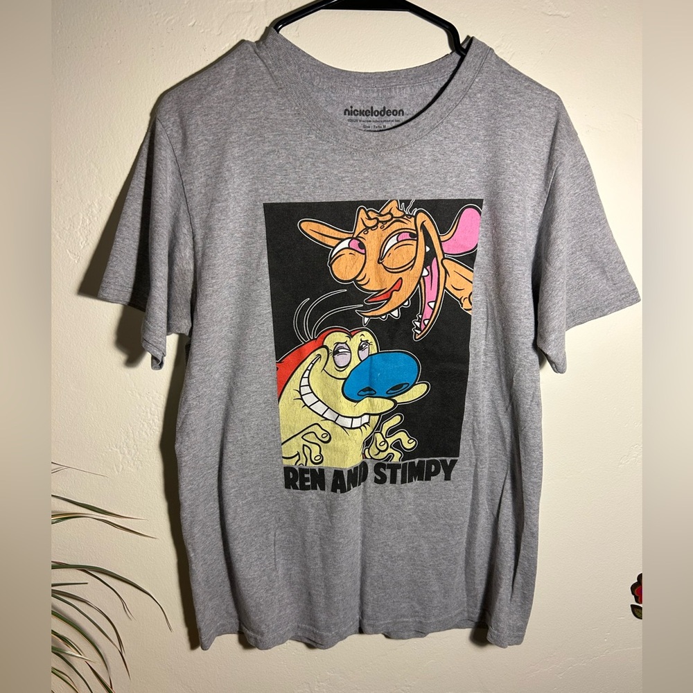 90’s Nickelodeon Ren and Stimpy Gray T-Shirt